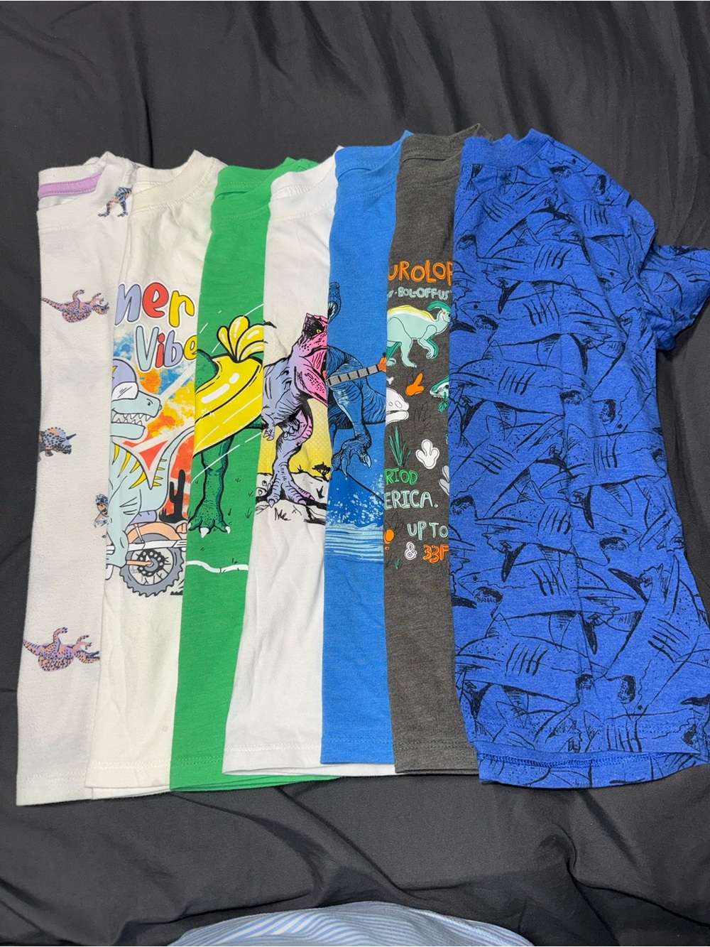 Cat & Jack Boys Short Sleeve Tee Pack - White, Green, Blue, Gray, Royal Blue